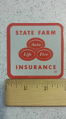 State Farm Insurance Vintage Reflective Bumper Sticker Decal 2.75